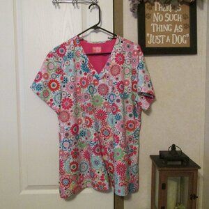Colorful 2XL Scrub Top